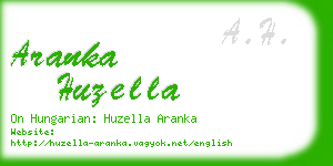 aranka huzella business card